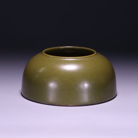 清.茶叶末釉水盂，