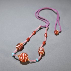 藏传 精品千年玛瑙珠项链
