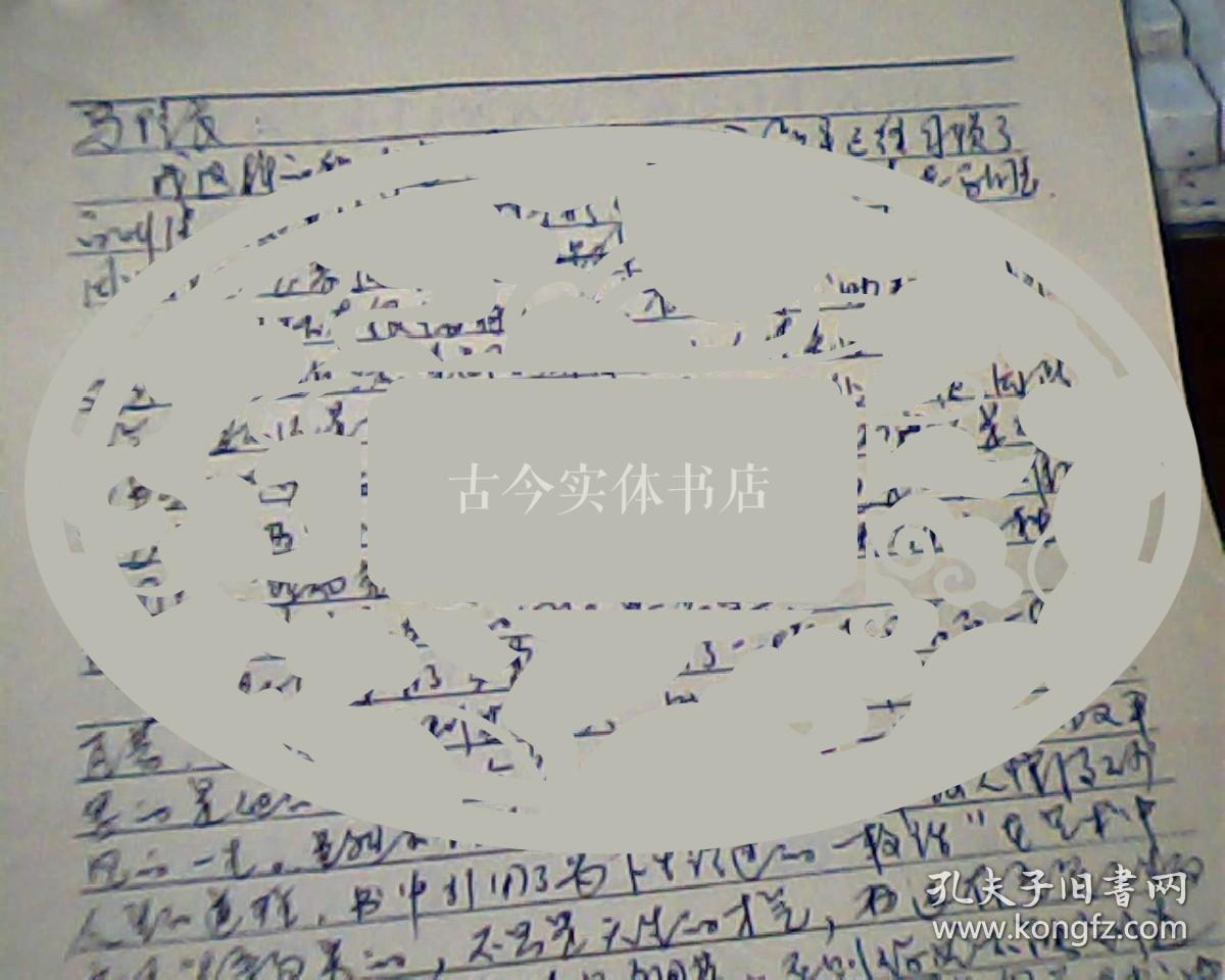 手稿 汇报材料   编号101