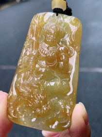 【高冰黄翡不动明王】