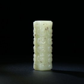 旧藏，和田玉玉勒子，