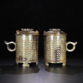 旧藏 和田玉玉杯，