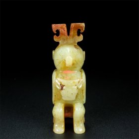 旧藏，和田玉玉鸮玉鸟，