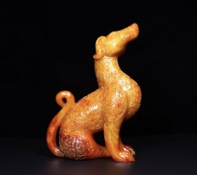 旧藏和田玉旺财，细节如图