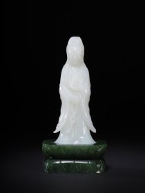 和田玉观音立像、