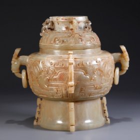 和田玉四方尊