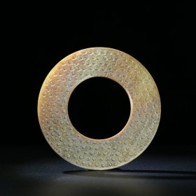 旧藏，和田玉蝌蚪纹玉璧，