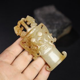旧藏 和田玉石家河文化，