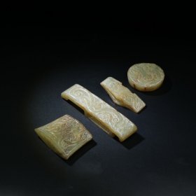 旧藏，和田玉饰一套，