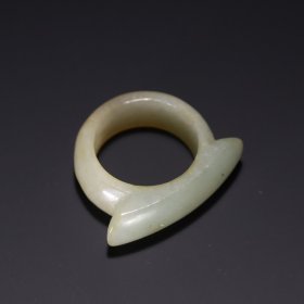 旧藏，老翡翠马鞍戒