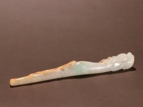 清 翡翠龙纹烟杆