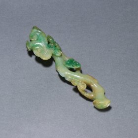 清 翡翠灵芝如意摆件