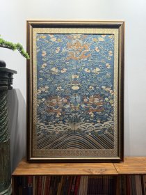 清代 袍料缂丝精品龙纹