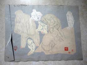 97老素描--36厘米*27厘米 {两面}