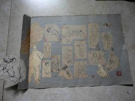 100老素描--36厘米*27厘米 {两面}