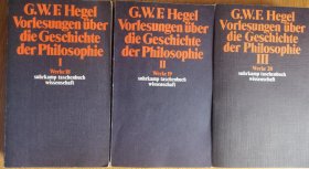 Georg Wilhelm Friedrich Hegel: Vorlesungen über die Geschichte der Philosophie I & II & III, 18 19 20 Bänden mit Registerband