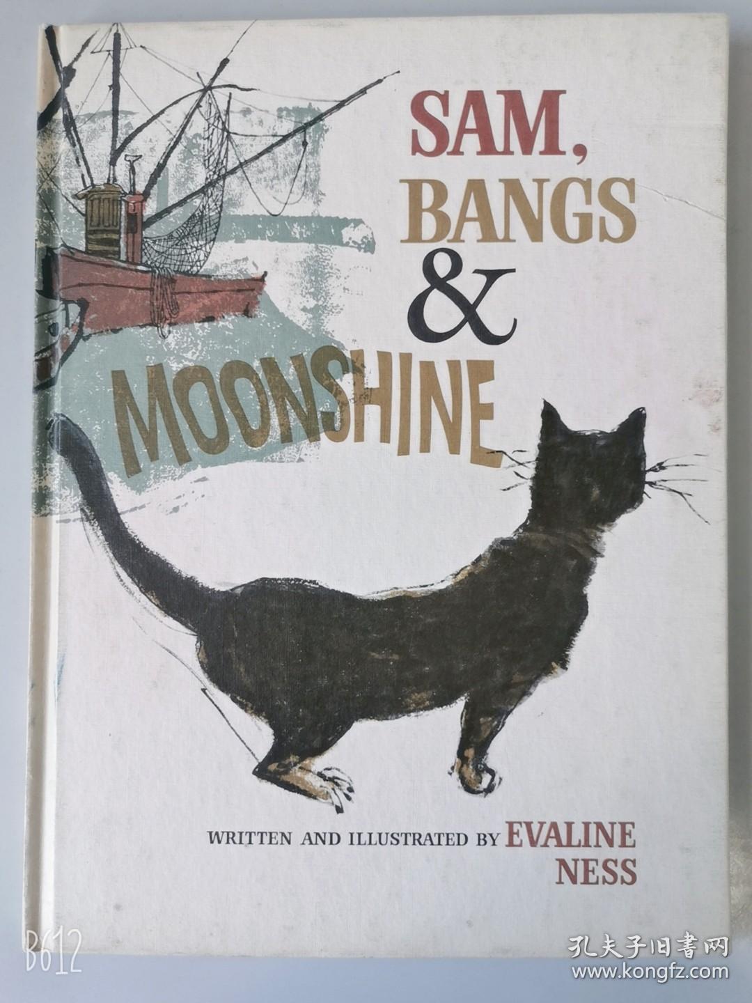 1966年第一版 获奖绘本 中开 Sam, Bangs & Moonshine by Evaline Ness 1*
