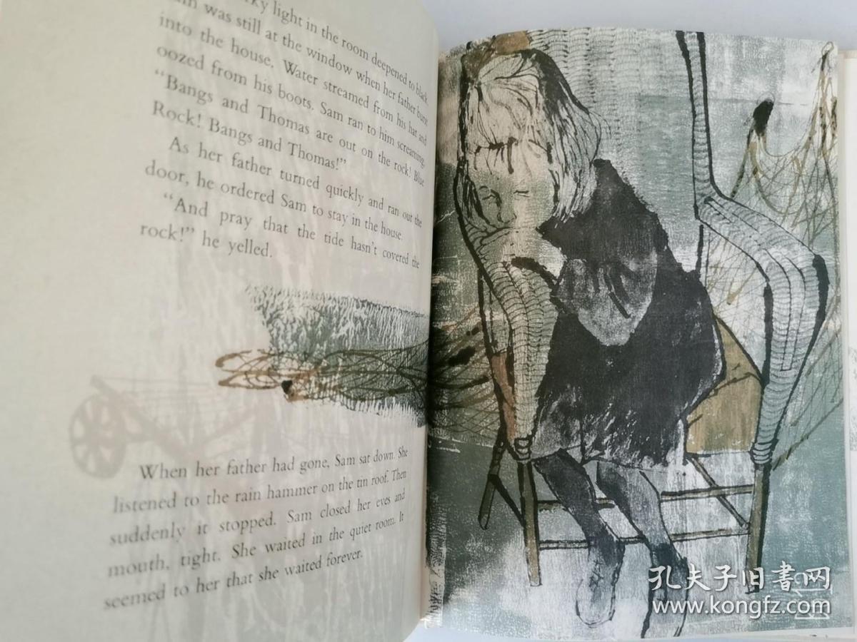 1966年第一版 获奖绘本 中开 Sam, Bangs & Moonshine by Evaline Ness 1*