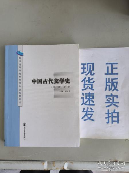 （正版速发）新世纪地方高等院校专业系列教材/中国古代文学史(第二版)(下册) 货号：G060-11-06