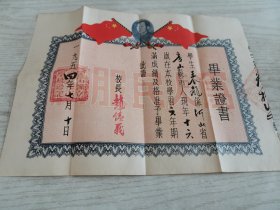 1954年房山小学毕业证书 为人民服务