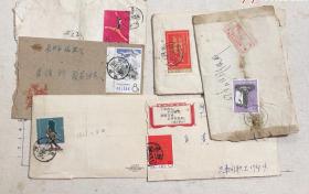 60年代纪特邮票实寄封6件，含登山带边，机器高值、纪98、纪124等，全部带原信，自然实寄封