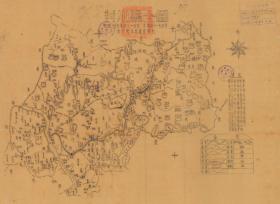 【现代喷绘工艺品】1942年封川县全图 广东老地图58x80厘米 复古人物水墨书画手卷装饰国画 宣纸高清微喷真迹复制