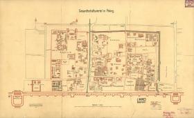 【提供资料信息服务】1903德语版北京地图东交民巷40X60厘米 防水涂层宣纸高清彩喷拓本碑贴书画手卷长卷装饰画真迹复制