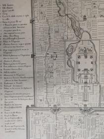 【提供资料信息服务】京城全图 北京老地图英文版58X90厘米 防水涂层宣纸高清彩喷拓本碑贴书画手卷长卷装饰画真迹复制