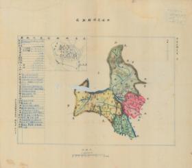 【现代喷绘工艺品】1942年四川省灌县县图 灌县县图 四川老地图58x66厘米 防水涂层宣纸高清彩喷拓本碑贴书画手卷长卷装饰画真迹原大复制