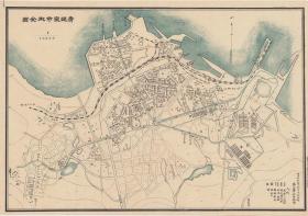 【提供资料信息服务】1904年大连青泥洼市街全图 60X85厘米 防水涂层宣纸高清彩喷拓本碑贴书画手卷长卷装饰画真迹原大复制