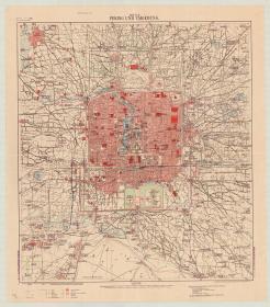 【复印件】1907年北京及附近地图.德国参谋处测量部60X65厘米 防水涂层宣纸高清彩喷拓本碑贴书画手卷长卷装饰画真迹复制