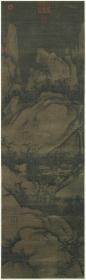 【现代喷绘工艺品】郭熙 关山春雪图轴 设色 179.1x51.2厘米 防水涂层宣纸高清彩喷拓本碑贴书画手卷长卷装饰画真迹原大复制