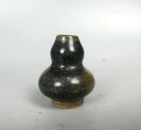 保真包老药瓶精致的小药瓶古玩老窑瓷器黑釉小瓷瓶葫芦形小瓶全品-172778