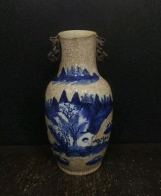清代哥釉青花瓶-74
