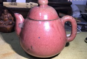 清代紫砂挂釉茶壶-16