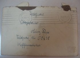 德意志第三帝国    1941年2月15日 德国 军邮 军事邮件 免资 实寄封 信札 1枚   含信件