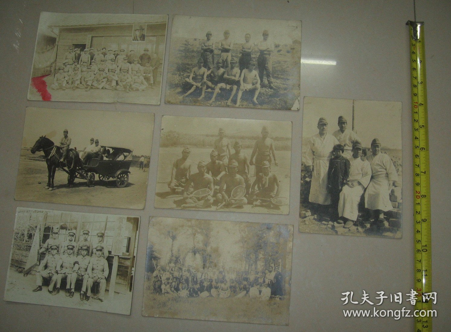 二战时期老照片  日军 合照 集体照等7枚