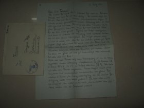 德意志第三帝国 1941年3月18日 德国 军邮 军事邮件 免资 实寄封附信函 信札 1枚  销纳粹鹰徽戳