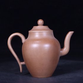 旧藏 老紫砂刻字执壶 尺寸：长14cm宽8cm高12cm