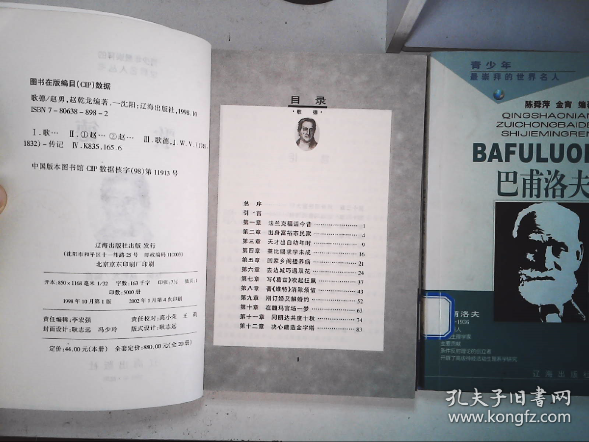 青少年最崇拜的世界名人——达尔文、贝多芬。拿破仑。莎士比亚、安徒生、歌德、居里夫人、麦哲伦、马可·波罗、莱特兄弟、巴浦洛夫 （11本合售）