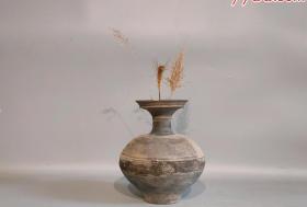 汉代陶花瓶做工精致，收藏，陈设，送友装饰摆放，-27143