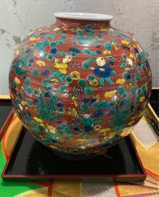 日瓷木米花瓶-33