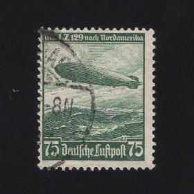 德国1936年邮票 齐柏林诞生百年 齐柏林飞艇邮票 信销上品195