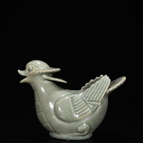 宋越窑青瓷鸭型水盂