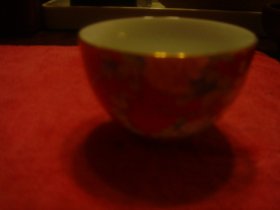 红色茶杯  珐琅珍藏