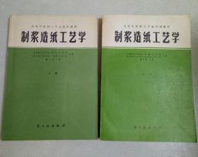 《制浆造纸工艺学(上下)》天津轻工业学院1981轻工业16开860页：本书通俗、系统全面地介绍了我国造纸工业的历史沿革及国外造纸工业的概况，并且详细具体介绍了制浆、造纸的基本原理，工艺过程和造纸工业的综合利用。主要着重于技工学校教学的特点，并结合近年来造纸专业的发展，吸收了部分新工艺及新设备方面的内容。供造纸工业生产管理部门和计划部门领导干部、工作人员学习实践。