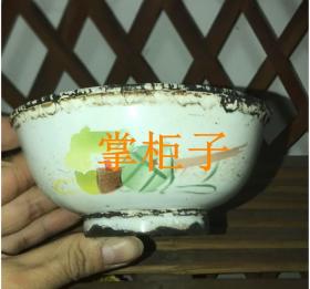 标有单兵水壶包杆图案   搪瓷碗