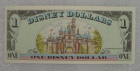全新迪斯尼迪士尼1999年1元纪念钞，号码如图