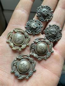 老银帽花一组、不成套了、主要瑕疵见详情倒二图、品如图保真保老