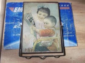电影道具民俗展览文化展示一面解放初期的老镜子梳妆镜包老怀旧